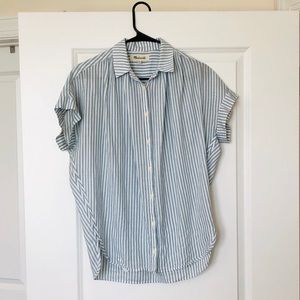 Madewell Central Shirt in Blue Stripe size XS